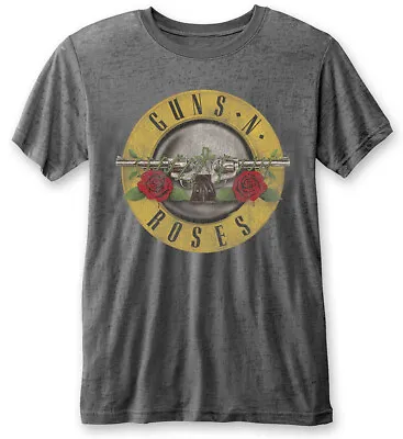 Buy Guns N Roses Classic Logo Grey Burnout T-Shirt OFFICIAL • 15.19£