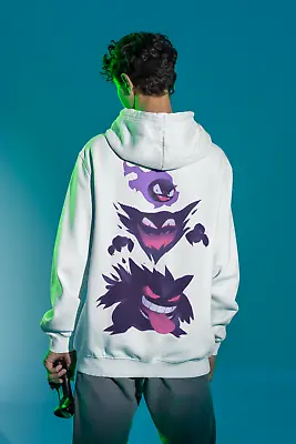Buy Mens Hoodie Anime Pokemon Pikachu Gengar Poke Streetwear Fashion Ghost • 35.93£
