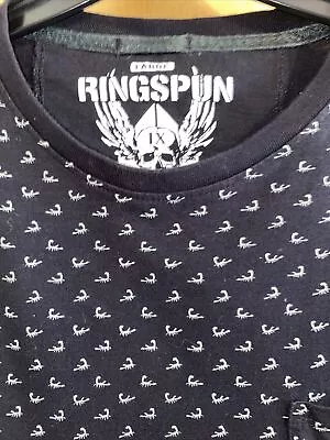 Buy Ringspun Black Scorpion T Shirt Size Large Short Sleeve Cotton  • 2.49£
