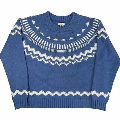 Buy Fat Face Fair Isle Chunky Jumper Size 20 Wool Blend Cosy Knit Pullover • 24.16£
