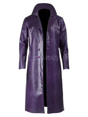 Buy Suicide Squad Joker Cosplay Jared Leto Crocodile Pattern Party Wear Trench Coat • 139.99£