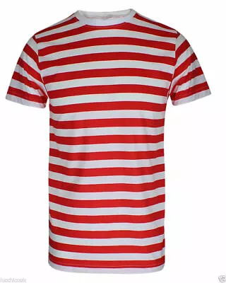 Buy 3xl Slightly Damaged Mens Book Week Red & White Striped T Shirt Stripe Top • 8.99£