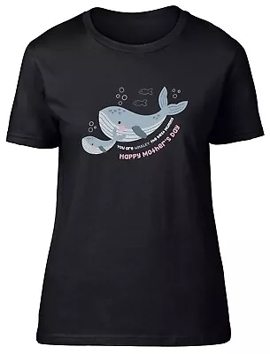 Buy Happy Mothers Day Womens T-Shirt Funny Whale Whaley Mummy Ladies Gift Tee • 8.99£