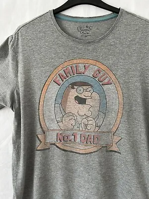 Buy Men’s Grey T-shirt Family Guy No 1 Dad Peter Griffin Size XL Chest Size 44” • 6.99£