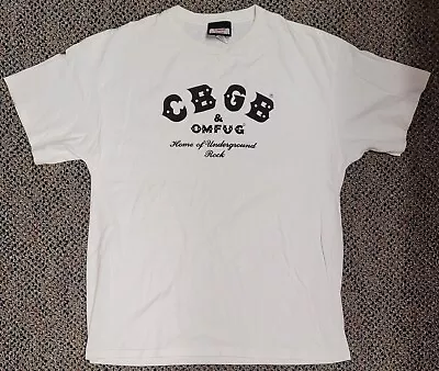 Buy CBGB Official T-Shirt Large White 100% Cotton USA Punk NYC • 15.78£