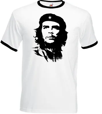 Buy Che Guevara Face Silhouette - Mens Iconic Ringer T-Shirt Freedom Fighter Cuba  • 11.95£