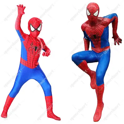 Buy Kids Boy's Cosplay Spiderman Fancy Dress Party Costume Clothes Jumpsuit 3-12 Age • 9.16£