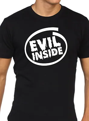 Buy Mens Funny T Shirt Evil Inside Goth Rock Punk  • 11.95£