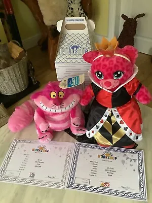 Buy Build A Bear Cheshire Cat & Queen Of Hearts Bear “New/Box” ( Alice In Wonderland • 64£