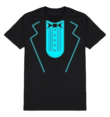 Buy Mens Neon Tuxedo T-Shirt Organic Cotton Suit Fancy Dress Tux Dinner Party Funny • 8.99£