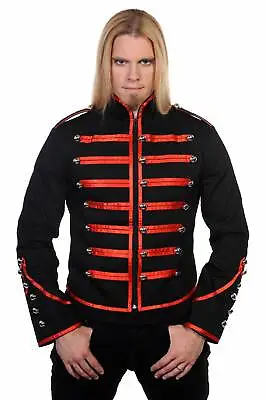 Buy Red Military Drummer Black Parade MCR Steampunk Emo Punk Gothic Jacket BANNED • 49.99£