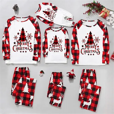 Buy Merry Christmas Tree PJs Family Matching Sleepwear Xmas Boy Girl Pyjamas PJs Set • 5.60£