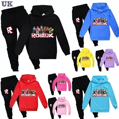 Buy Kids ROBLOX Hoodie Tracksuit Set Hooded Jumpers Pants Suit Sweatshirt Sportswear • 8.99£