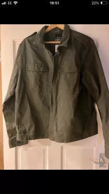 Buy Mens Khaki Green Shirt Jacket Size Xl • 11£