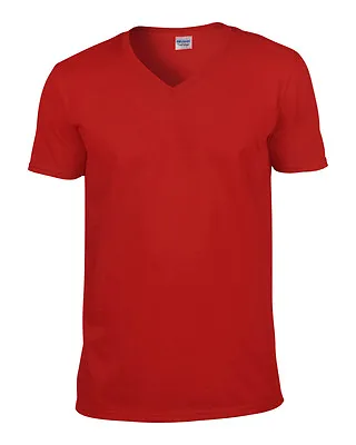 Buy Gildan Softstyle Men's V–Neck T–Shirt - Adult Casual Tops - S M L XL 2XL • 5.05£