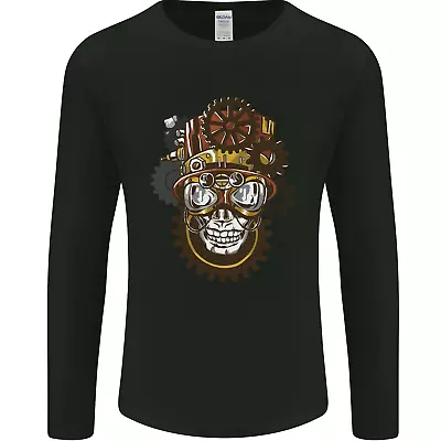 Buy Steampunk Skull Mens Long Sleeve T-Shirt • 12.99£