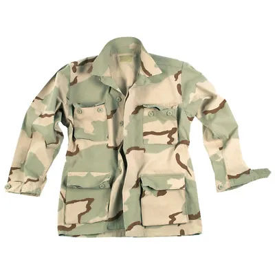 Buy Bdu Army Mens Ripstop Shirt Airsoft Cadet Us Military 3-colour Desert Camo S-xxl • 37.95£