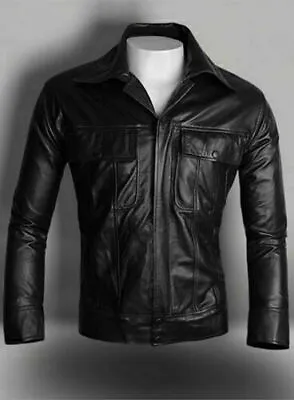Buy Mens Rock N Roll Stage Black Leather Halloween Costume Jacket • 116.45£