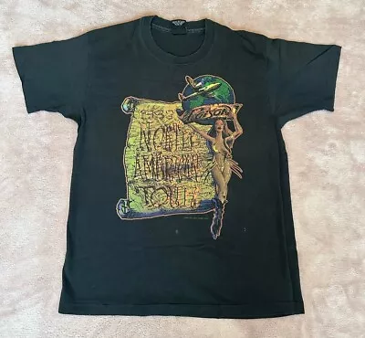 Buy Vintage 1993 Poison T Shirt Large Black Graphic Print Native Tounge Tour Mens  • 49.99£