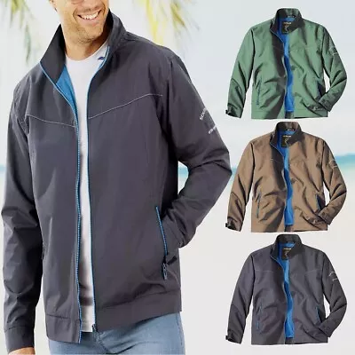 Buy Ex Mens Rain Waterproof Jacket Casual Full Zip Pocket Plain Windproof Coat • 13.97£