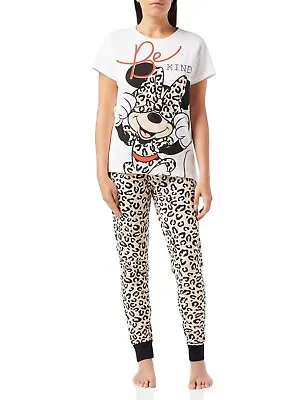 Buy Disney Minnie Mouse Womens Pyjamas, Cotton Pjs For Ladies, Sizes UK 8 To 22 • 17.95£