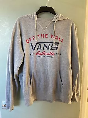 Buy Vans Off The Wall Mens Grey Hoodie Pullover Sweater Jumper Size Medium • 18£