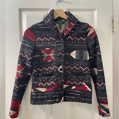 Buy Lauren Ralph Lauren Jeans Navajo Tribal Southwestern Western Jacket Size PXS • 38.57£