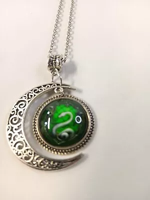 Buy Harry Potter Slytherin Charm  Moon 10 In  Costume Necklace. • 9.57£