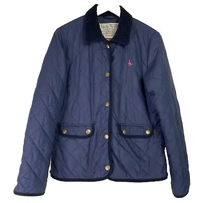 Buy Jack Wills Women’s Diamond Quilted Navy Cord Collar Jacket UK 12 • 12.99£