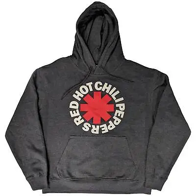 Buy Red Hot Chili Peppers Unisex Pullover Hoodie: Classic Asterisk  Grey Cotton • 27.99£