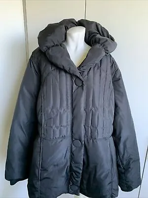 Buy Lane Bryant 18 20 Black Down Puffer Jacket Long Sleeve Full Zip High Collar • 19.27£