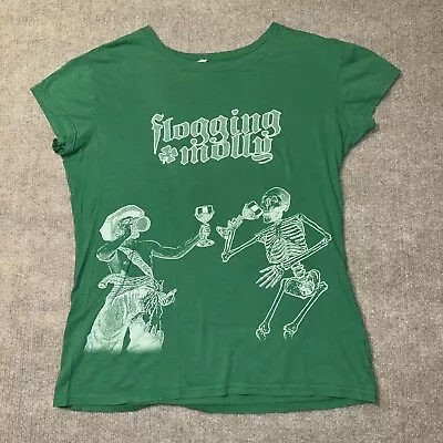 Buy Flogging Molly Shirt Women Large Green 2009 Concert Tour Celtic Punk Shamrock • 27.29£