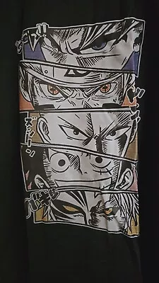 Buy Naruto Luffy Goku Bleach Mens T-shirt Anime L/XL  • 15£
