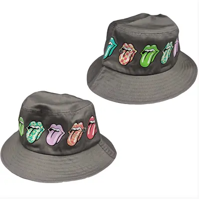 Buy The Rolling Stones Unisex Bucket Hat, Multi-Tongue Pattern Hat, OFFICIAL MERCH • 15.90£