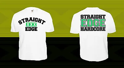 Buy STRAIGHT EDGE T-Shirt SXE XXX X Hardcore Punk Minor Threat HC Black Flag Vegan • 12.96£