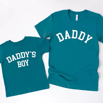 Buy Daddy & Daddy's Boy College Matching Duck Blue T-Shirts • 14.99£