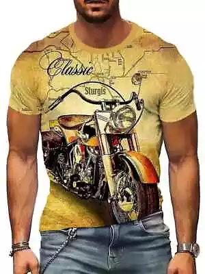 Buy Motorcycle 3D Print T-shirt, Men's T-shirt Size L (40) Uk Stock Bust Size: 116cm • 14.99£