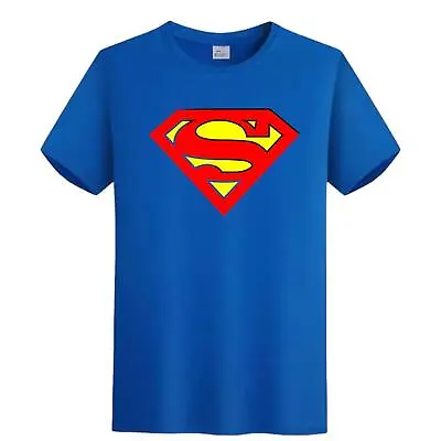 Buy Superman T-shirt Logo Classic Official Movie DC Comics Justice League Blue Mens • 9.29£