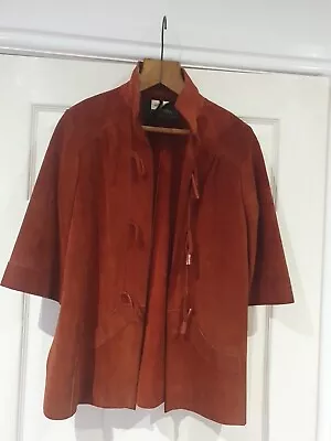 Buy Vintage Suede Rust Coloured Jacket Size 12 • 19.99£