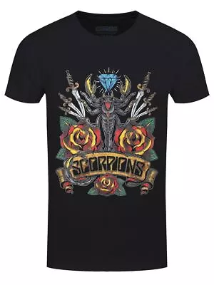 Buy Scorpions Traditional Tattoo Mens Black T-Shirt-Medium (38  - 40 ) • 16.99£