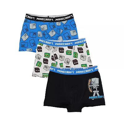 Buy Minecraft Boys Boxer Shorts Set (Pack Of 3) NS6817 • 8.70£