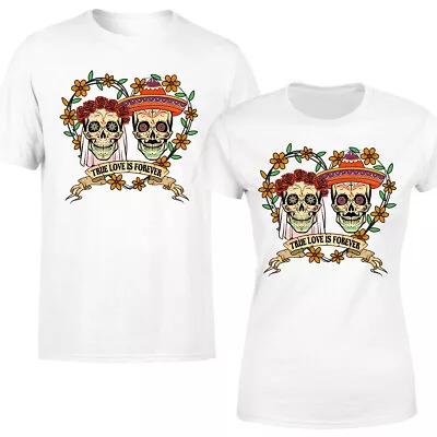 Buy Wedding Sugar Skull Day Of The Dead Women Unisex T Shirts #P1#Or#A • 9.99£