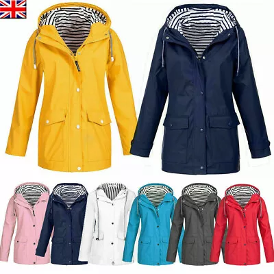 Buy Womens Hooded Coat Wind Jacket Ladies Plus Size Forest Macs Hoodies Outwear • 22.79£