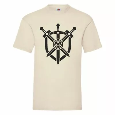 Buy Dungeons And Dragons Sword Dice And Shield T Shirt Small-2XL • 11.99£