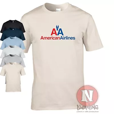 Buy American Airlines 1965 Logo T-shirt Classic Plane Spotters Airline Crew Airports • 13.99£