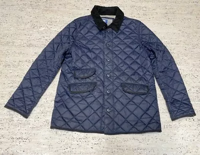 Buy Nickelson Navy Blue Jacket Size Large With Corduroy Trim • 20£