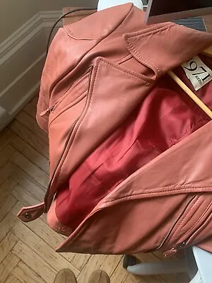 Buy Reiss Pink Leather Jacket • 40£