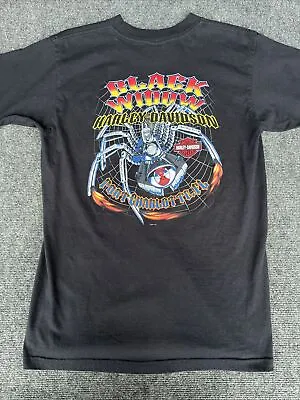 Buy Harley Davidson Eagle Black Widow Port Charlotte FL T-Shirt MD 2007 Made USA • 21.98£