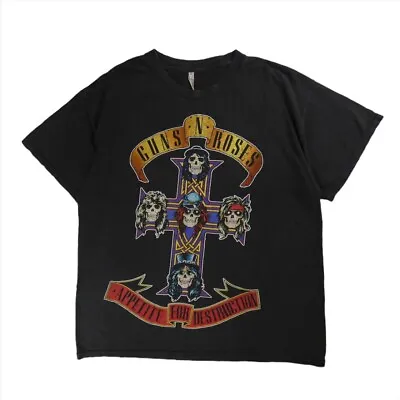 Buy Guns And Roses T-Shirt Appetite For Destruction Black - Size Men's XL • 19.99£