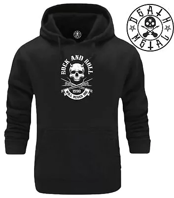 Buy Devil Skull Hoodie Music Clothing Hip Hop Heavy Metal Punk Band Rock N Roll Top • 17.99£